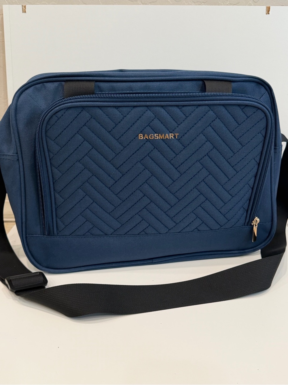 Navy Quilted Travel Crossbody Bag